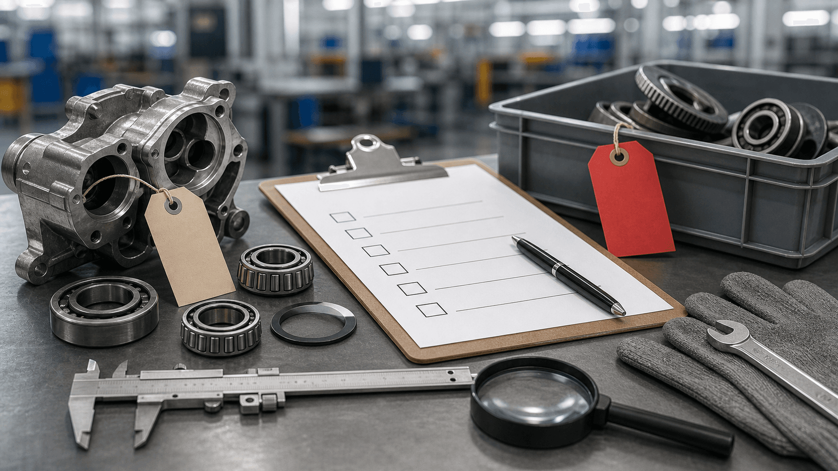 Industrial quality-control bench for product recalls, safety checks and manufacturing remediation news